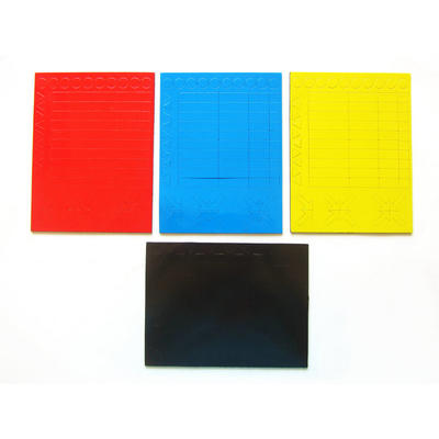 Flexible rubber magnet with color PVC and kiss cut