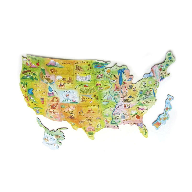 big size Magnetic Map puzzle set with playing board