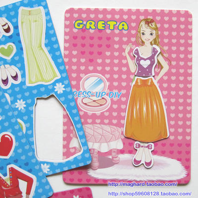 wholesale magnetic Changing clothes Paper Doll magnetic dress up